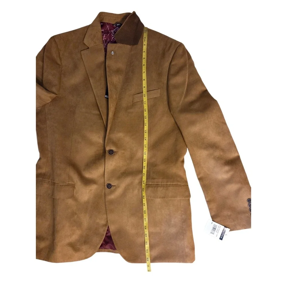 Nautica Branford Faux Suede Camel Sports Coat 2-Button Suit‎ Jacket 42L NWT